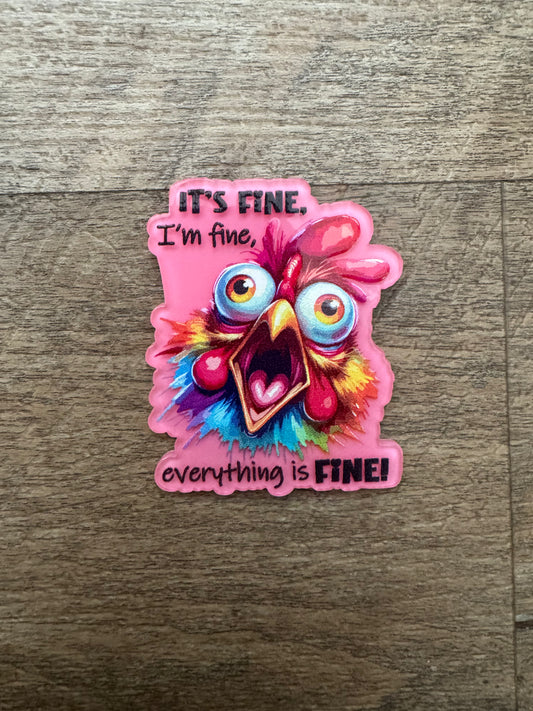 I’m fine badge reel
