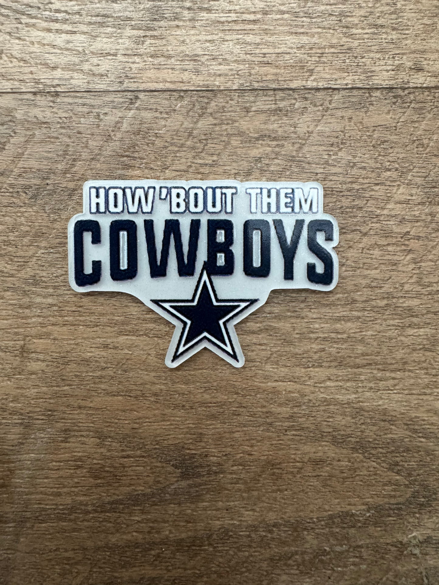 Cowboys badge reel (no glitter)