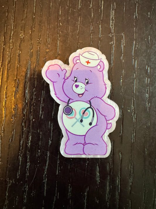 Care bear nurse badge reel