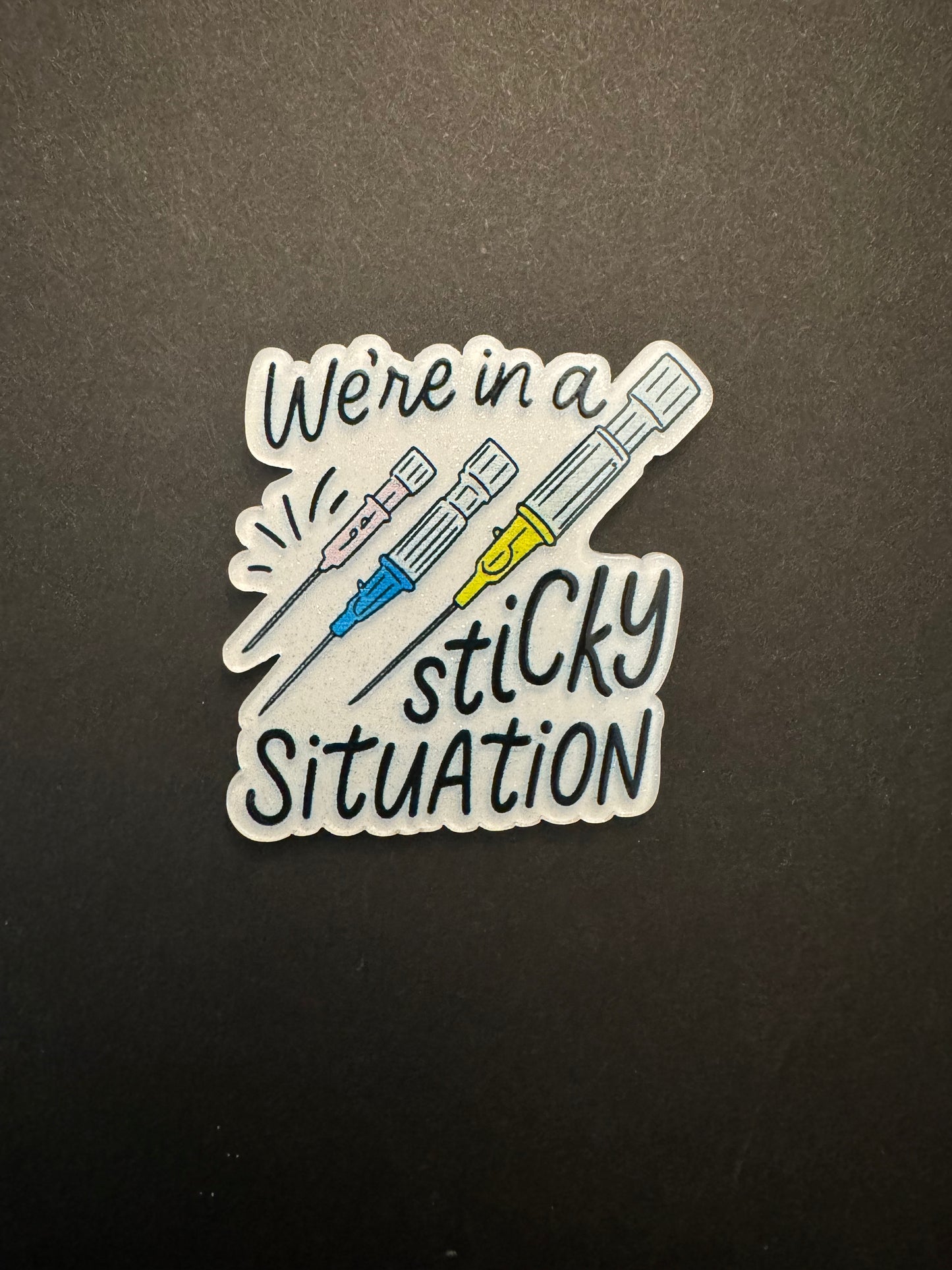 We’re in a sticky situation badge reel