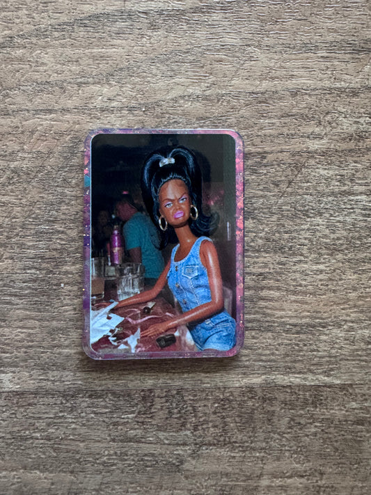 Barbie badge reel