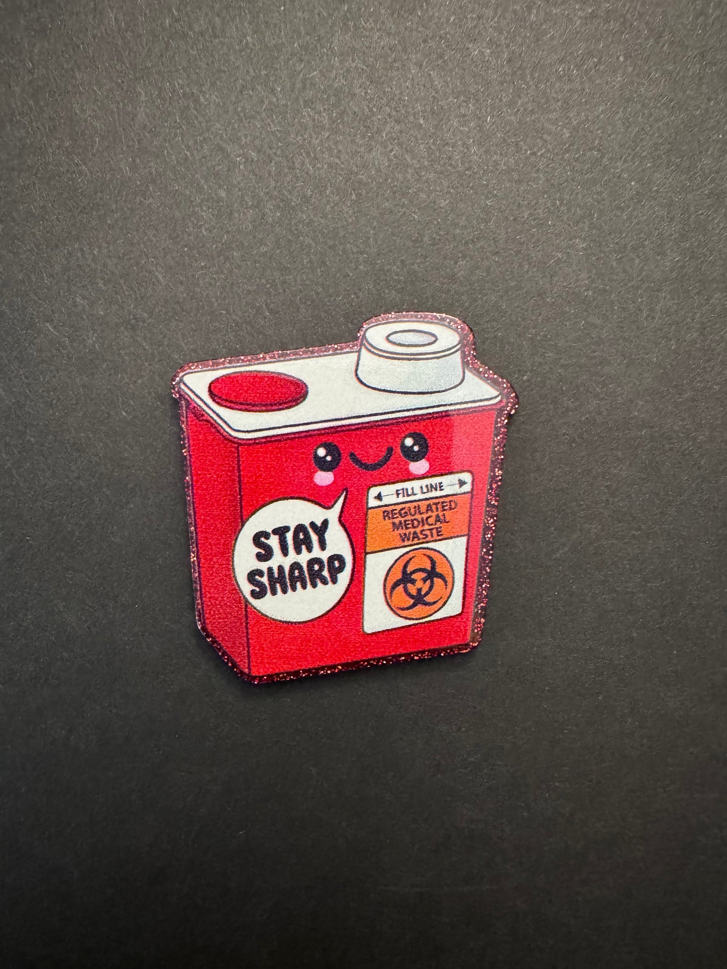 Stay sharp badge reel