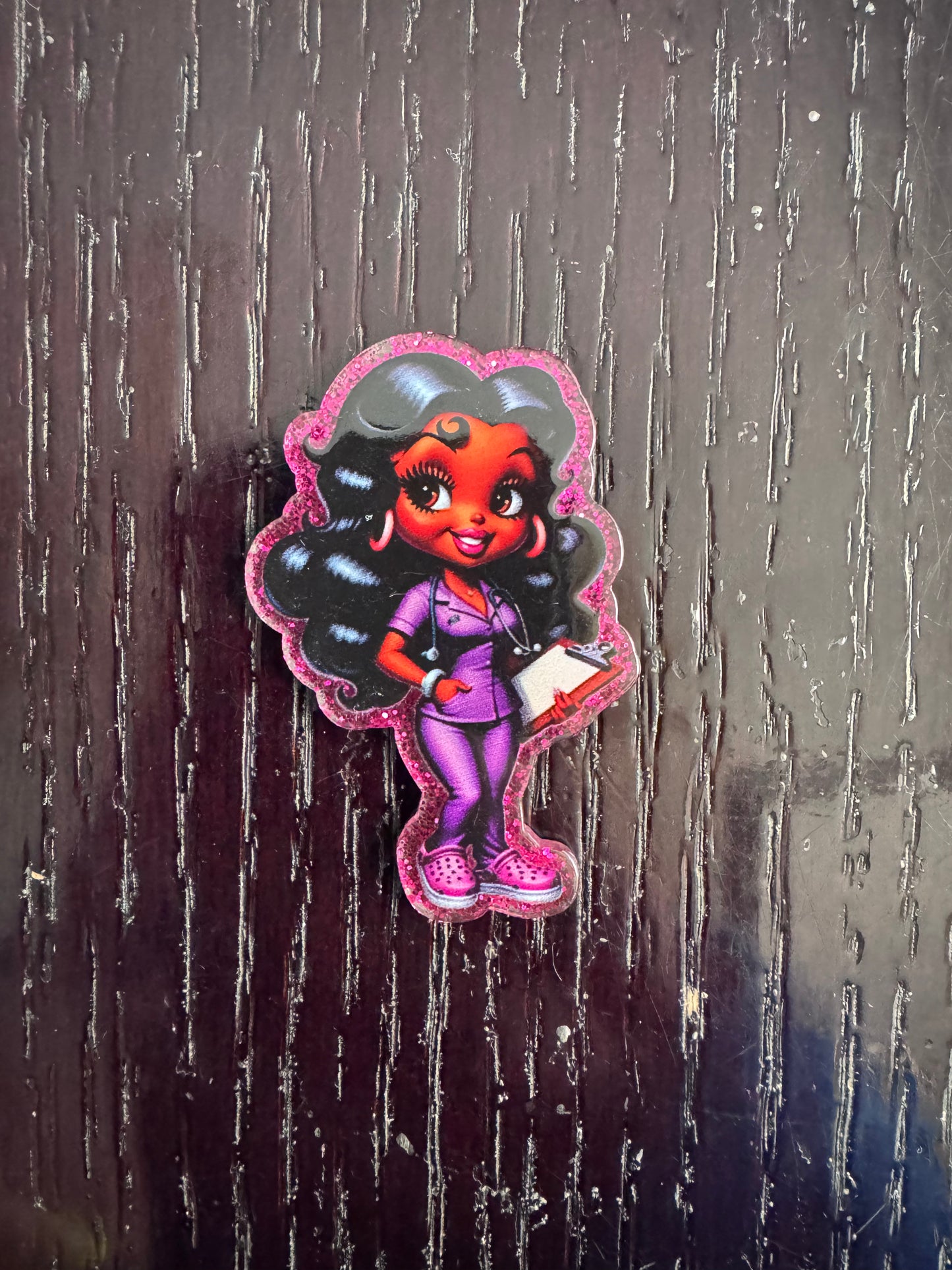 Betty Boop Nurse badge reel