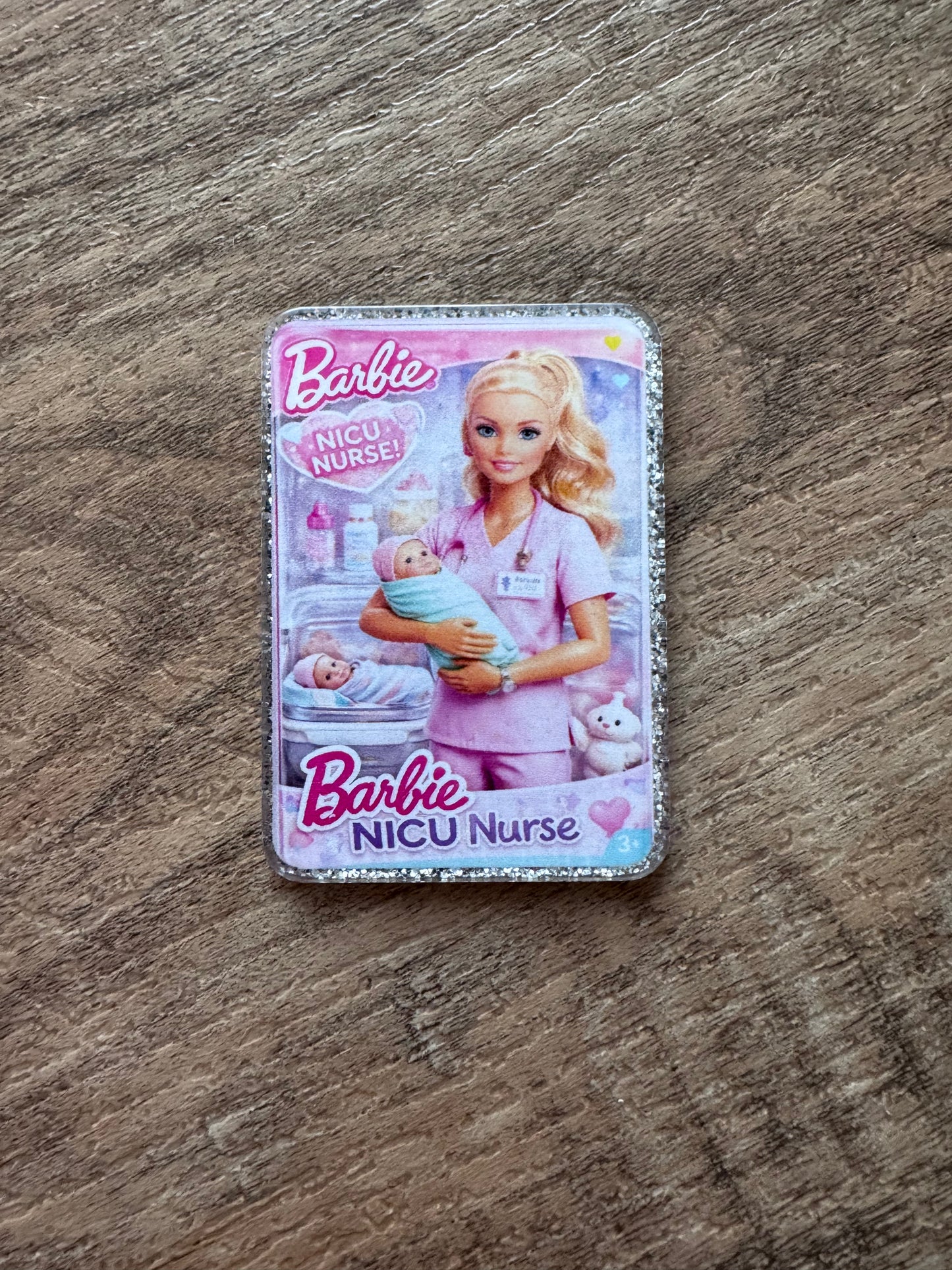 NICU Barbie badge reel