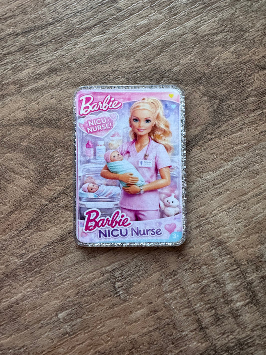 NICU Barbie badge reel