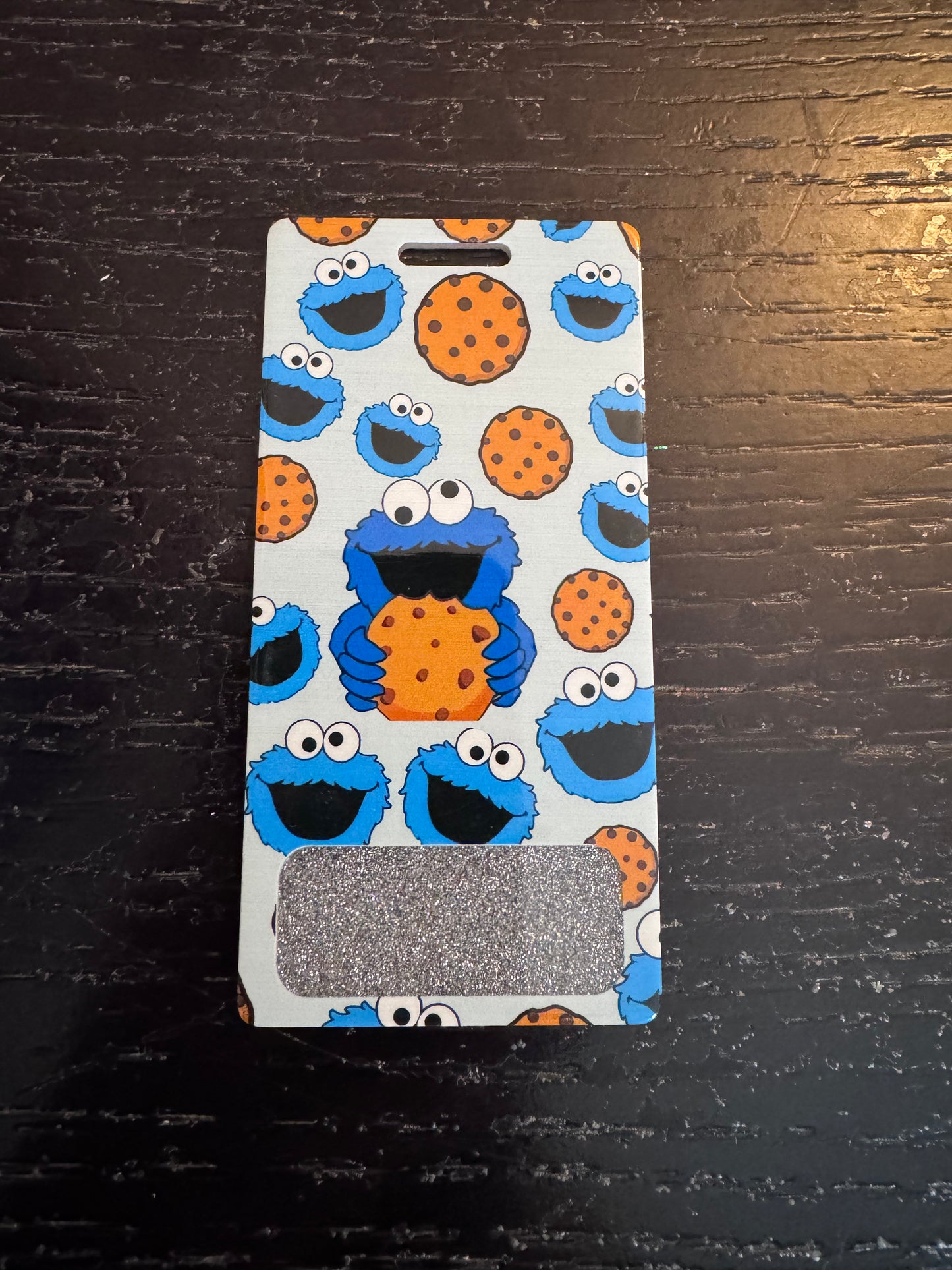 Cookie Monster vertical badge buddy