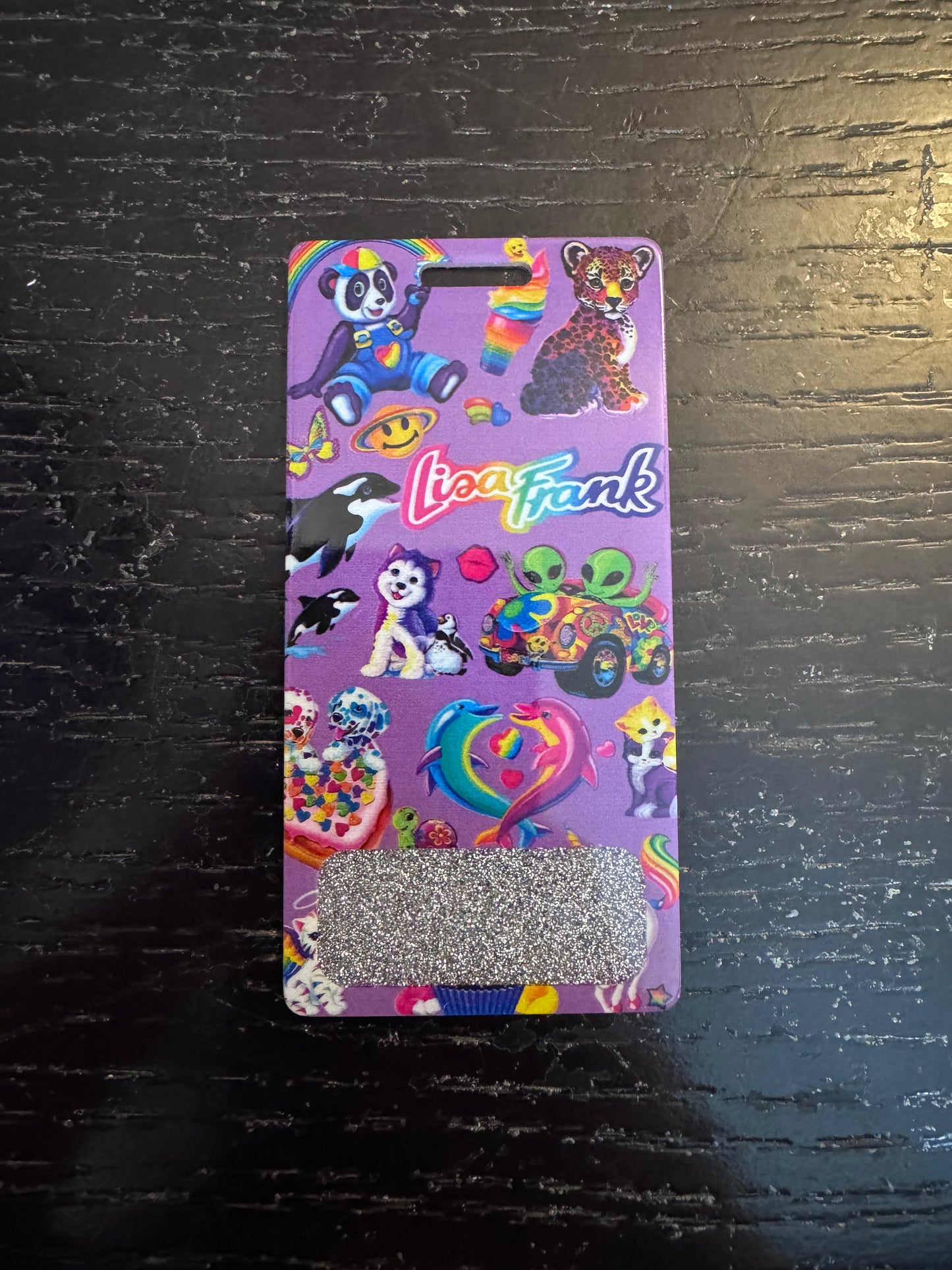 Lisa Frank vertical badge buddy