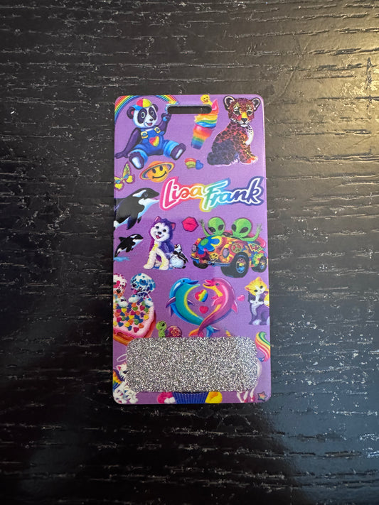 Lisa Frank vertical badge buddy