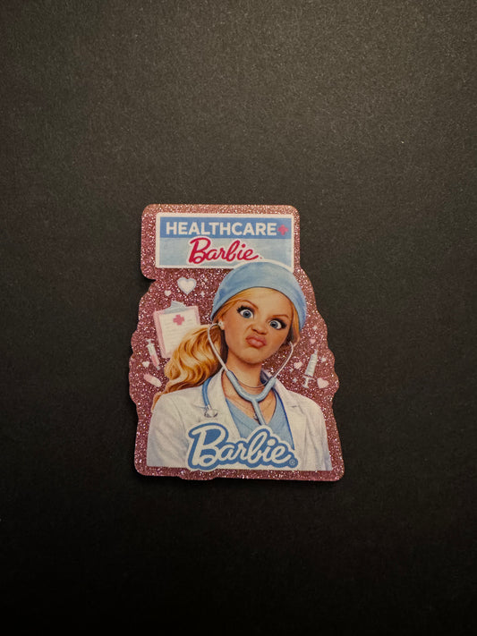 Barbie badge reel