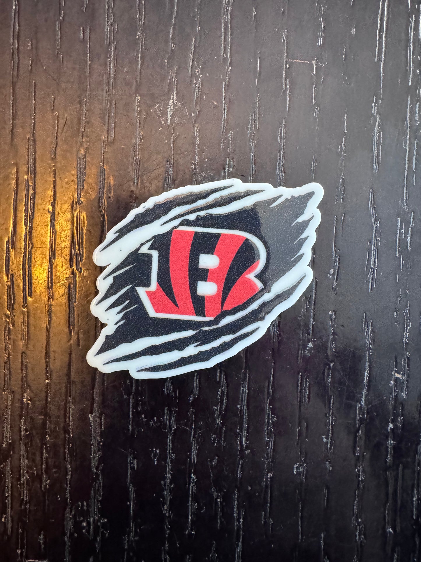 Bengals badge reel (no glitter)