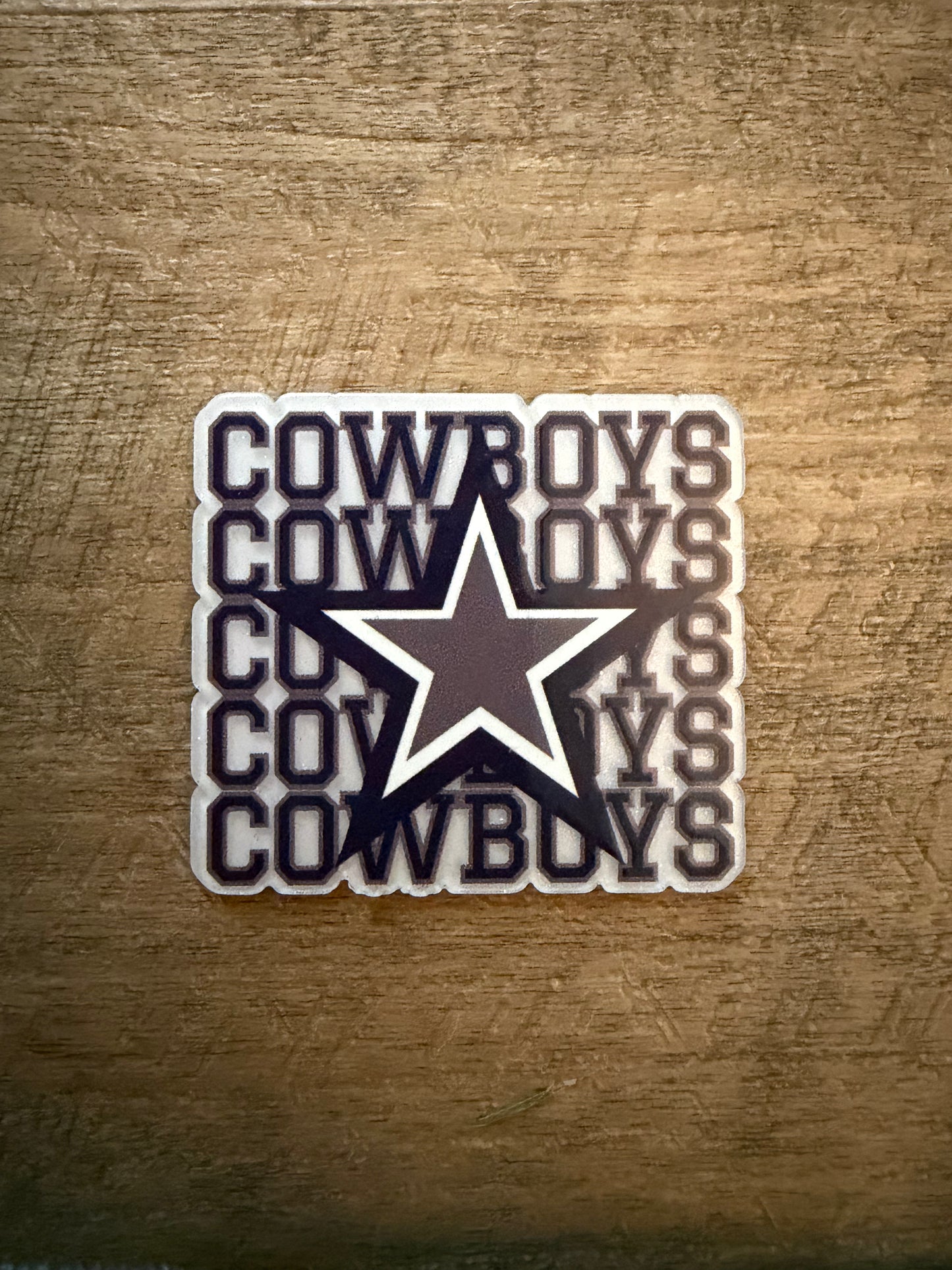 Cowboys badge reel (no glitter)