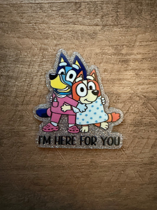 Bluey nurse badge reel