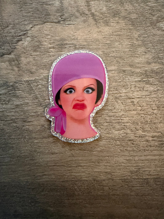 Barbie (brown hair) badge reel