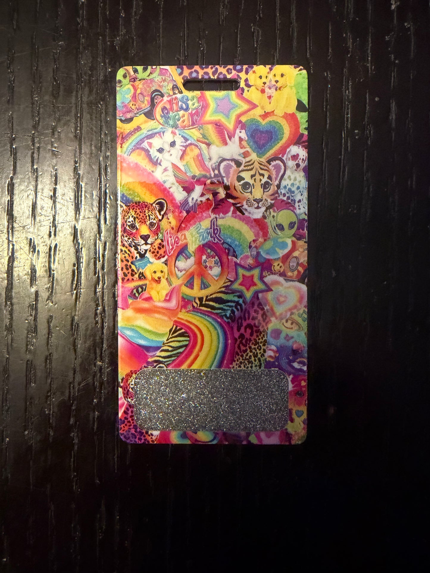 Lisa Frank badge buddy