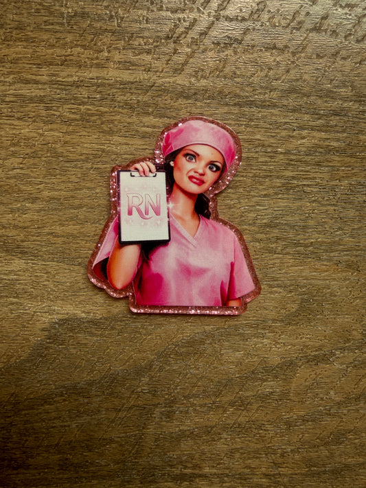 Barbie RN badge reel