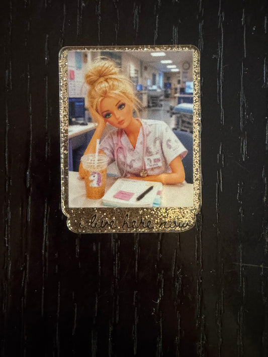 Barbie RN badge reel