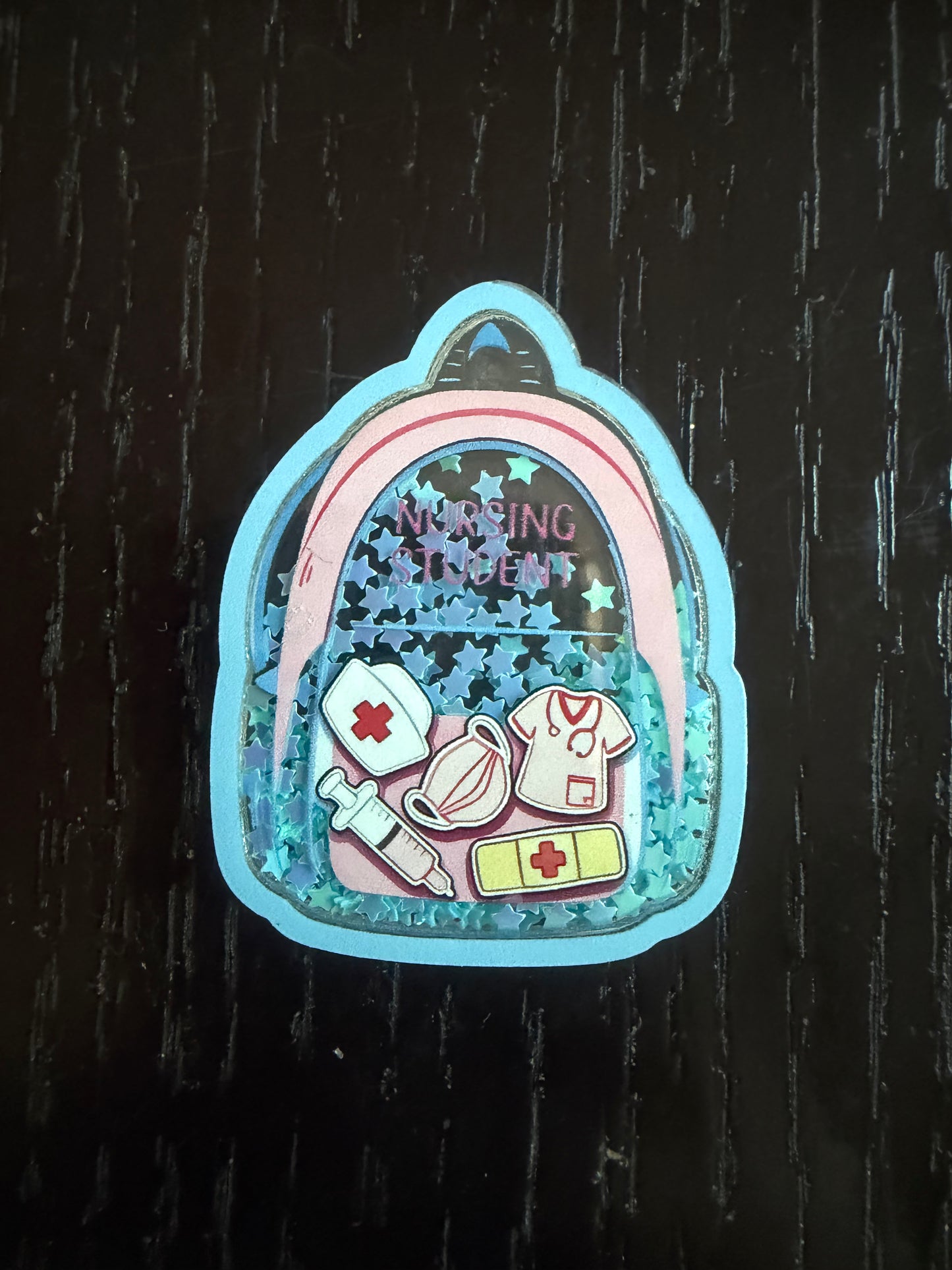 Nursing student shaker badge reel