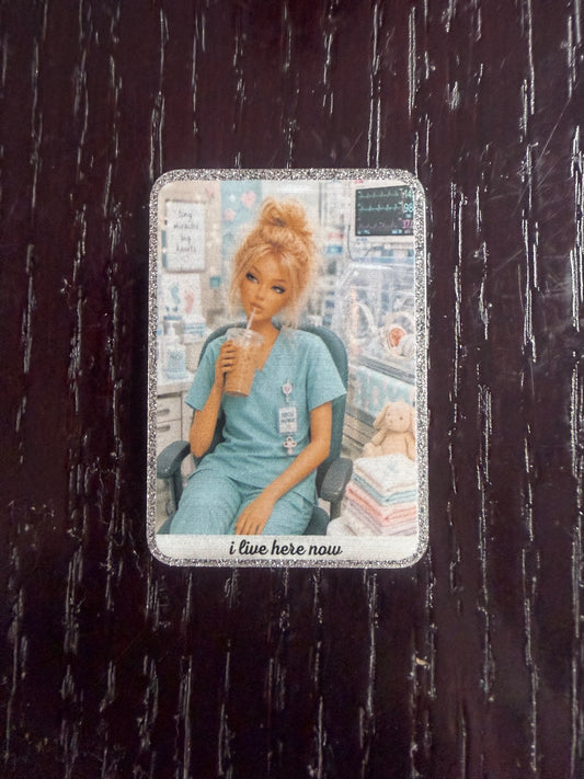 Barbie badge reel