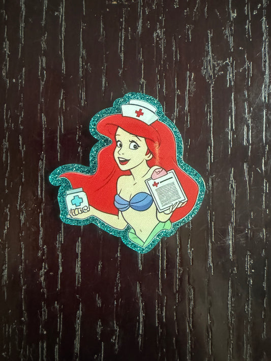 Ariel nurse badge reel