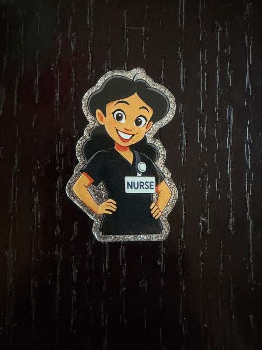 Penny Proud nurse badge reel