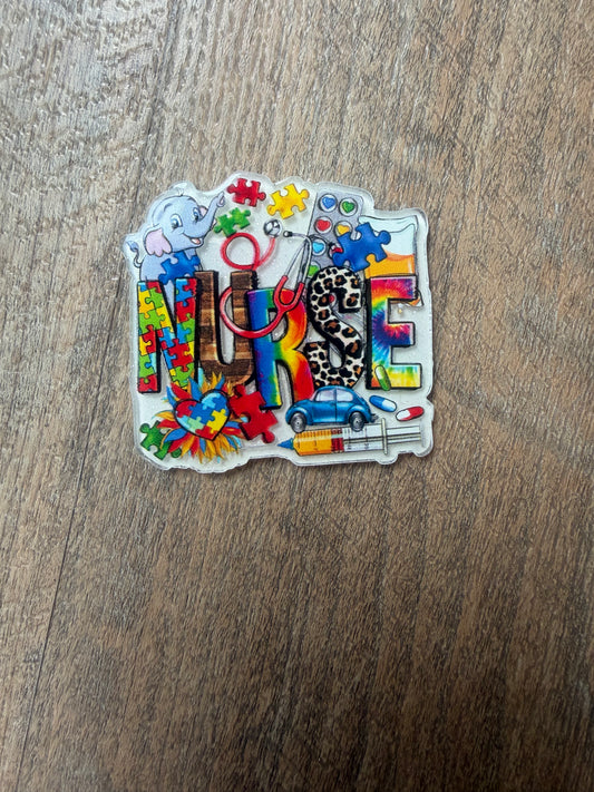 Autism nurse badge reel