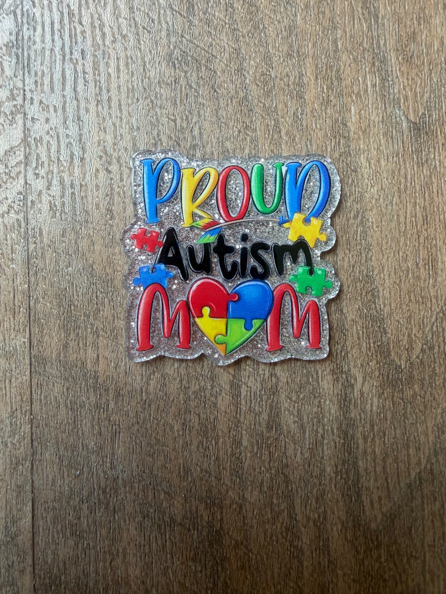 Autism mom badge reel