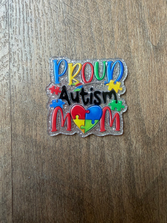 Autism mom badge reel