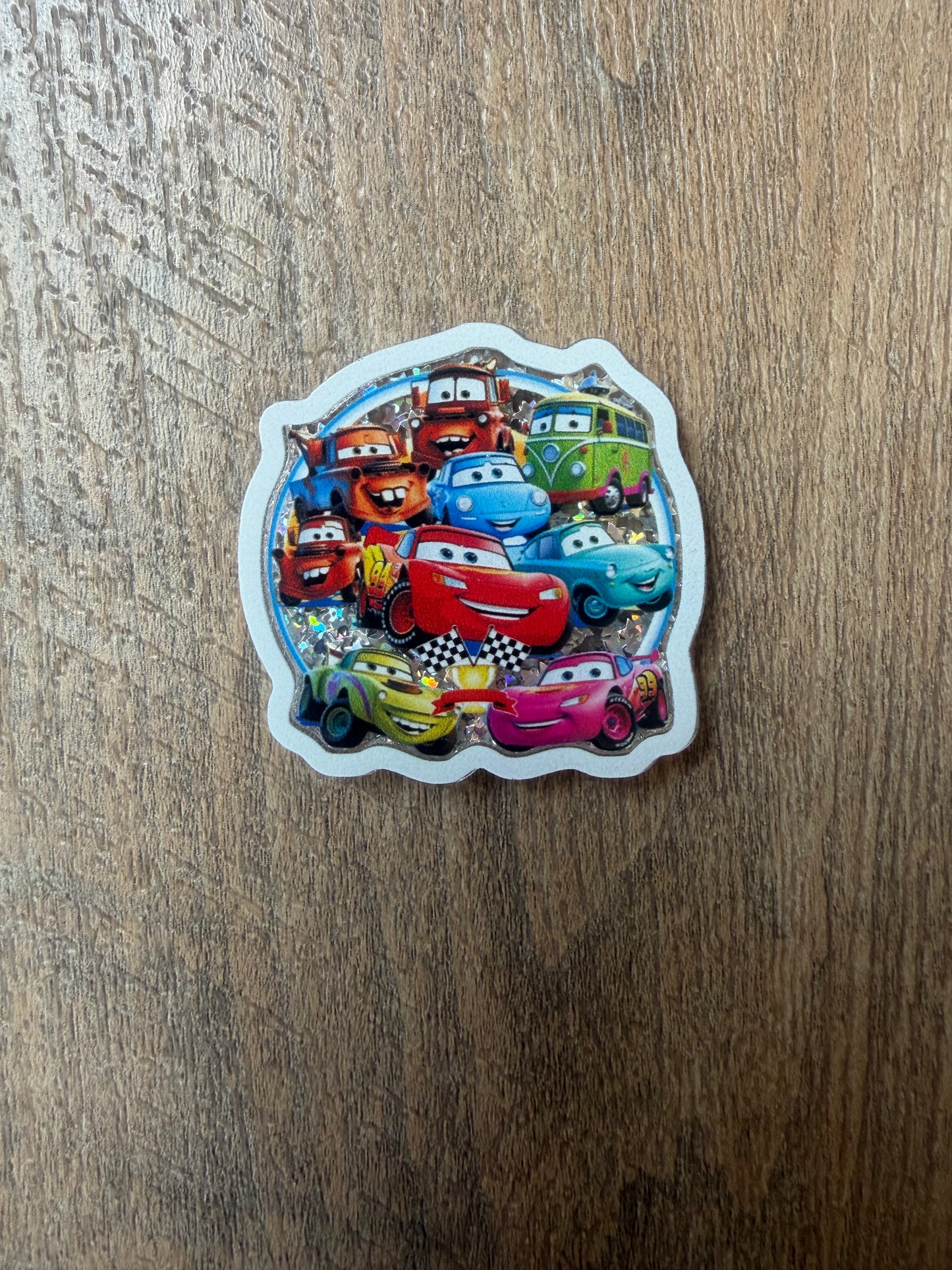 Cars shaker badge reel