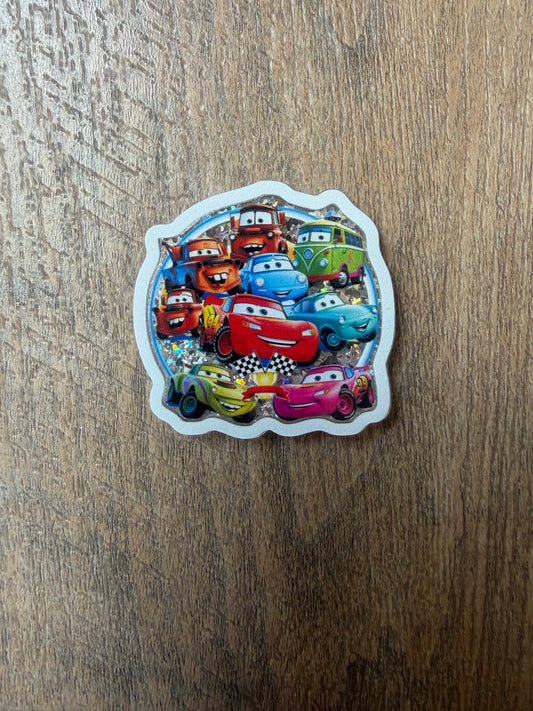 Cars shaker badge reel