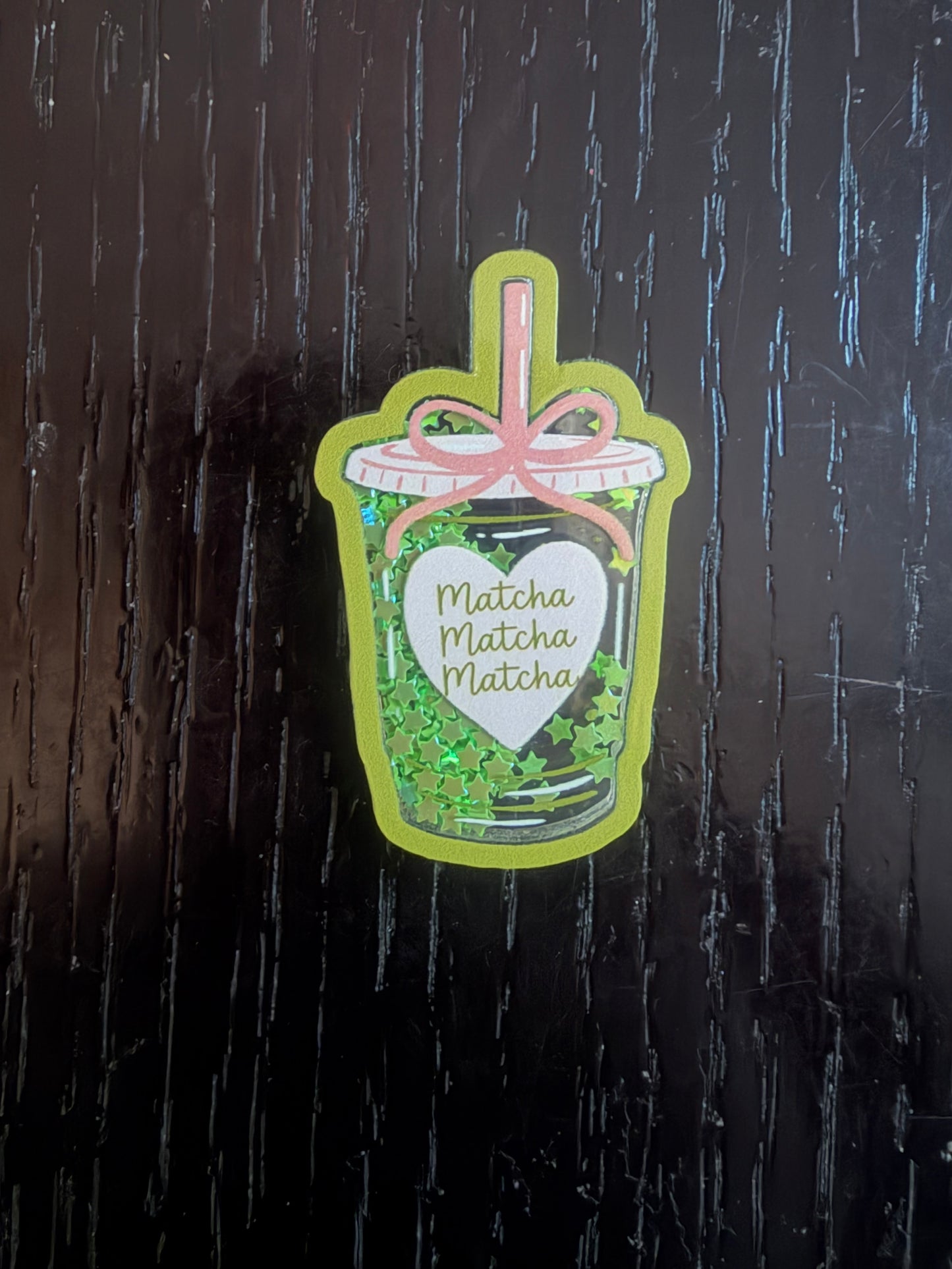 Matcha shaker badge reel