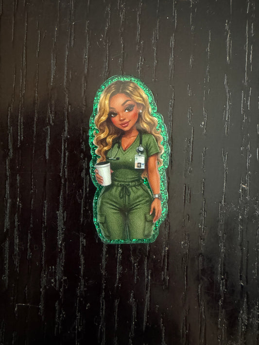 Medical woman badge reel