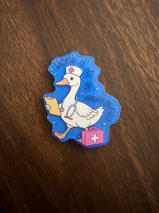 Honk if it’s an emergency badge reel