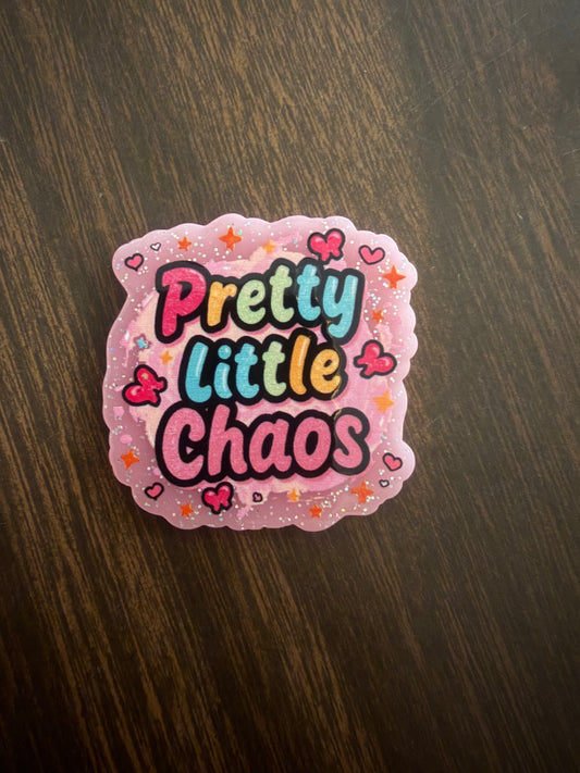 Pretty little chaos badge reel