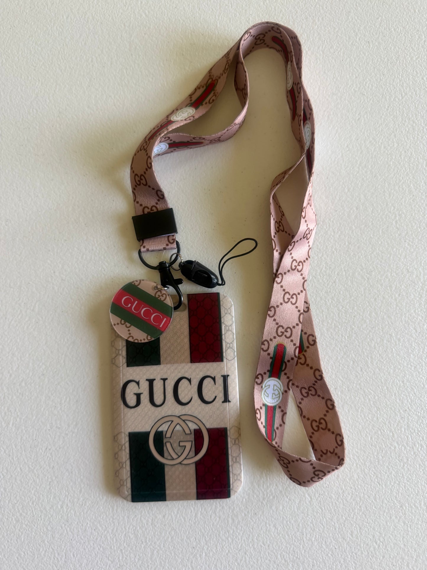 Gucci vertical ID Holder with matching lanyard