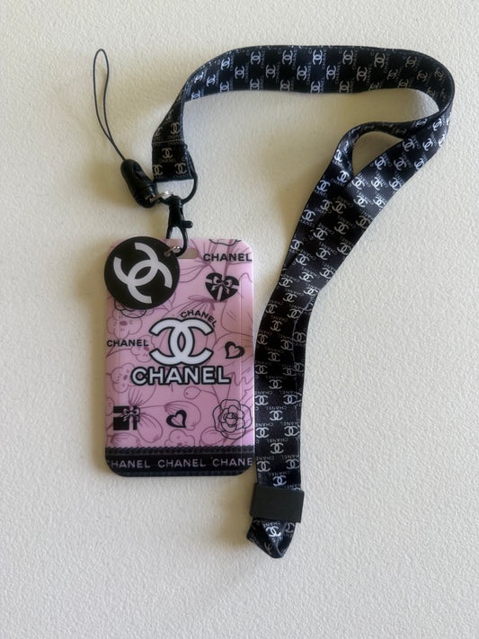 Chanel vertical ID card holder & matching lanyard