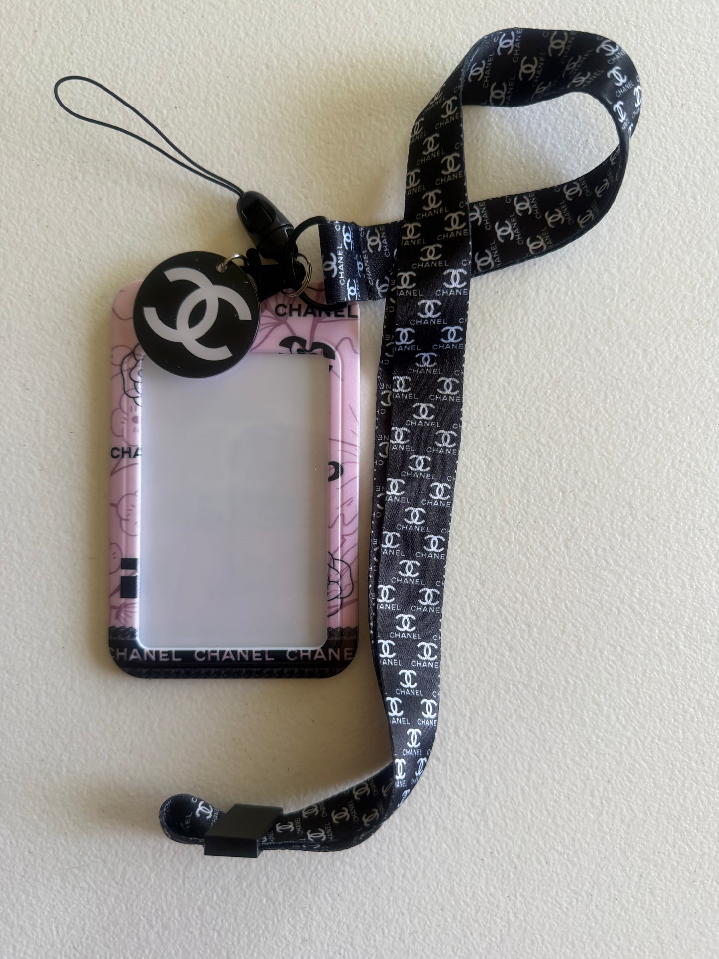 Chanel vertical ID card holder & matching lanyard