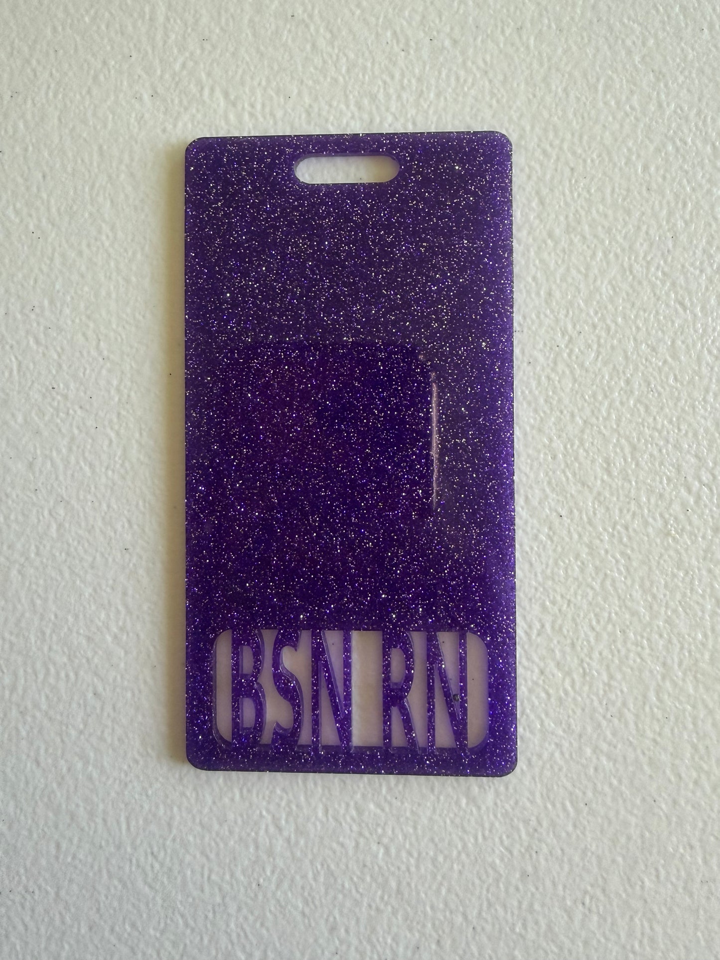 BSN RN vertical badge buddy (dark purple)