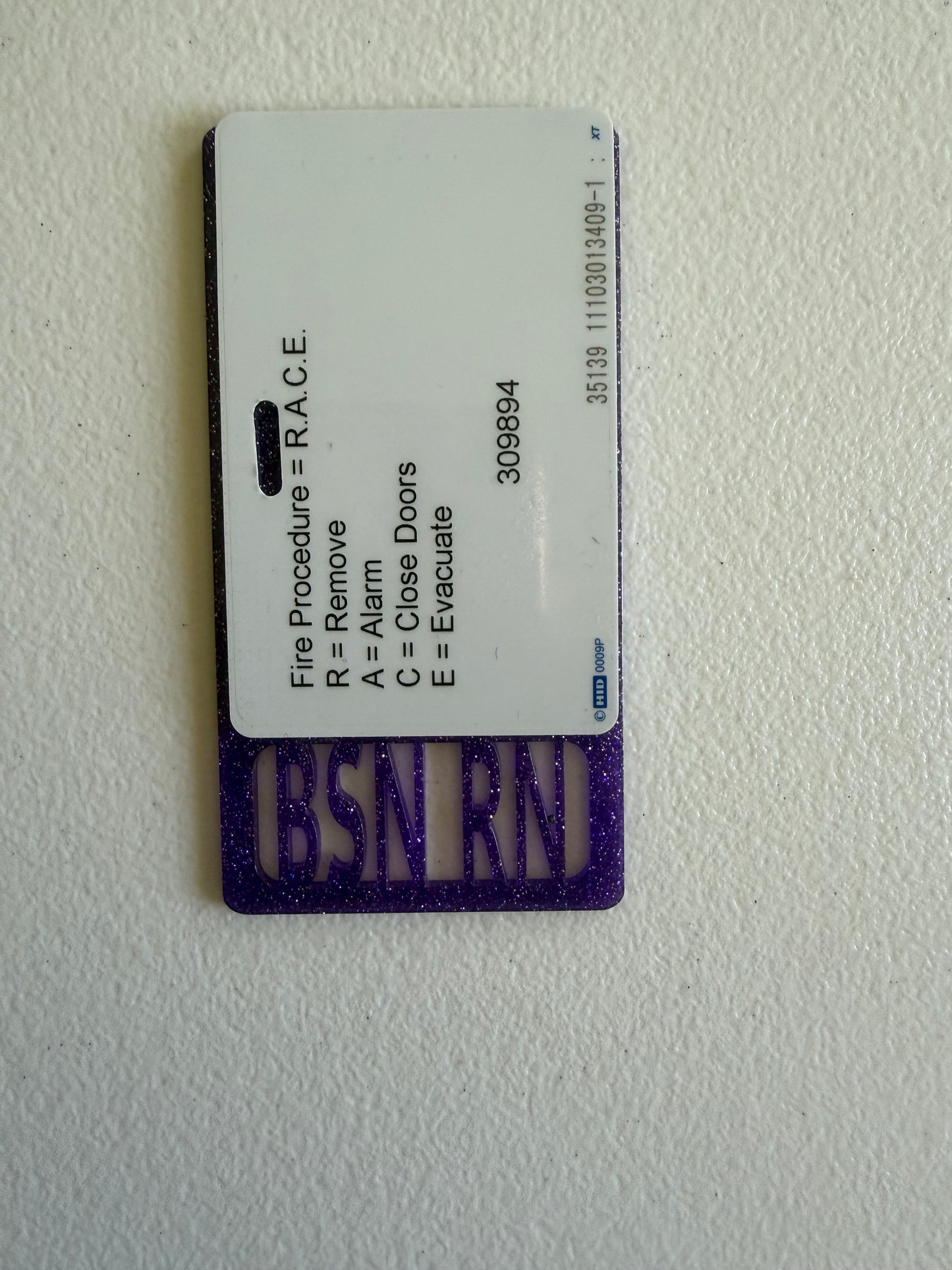 BSN RN vertical badge buddy (dark purple)