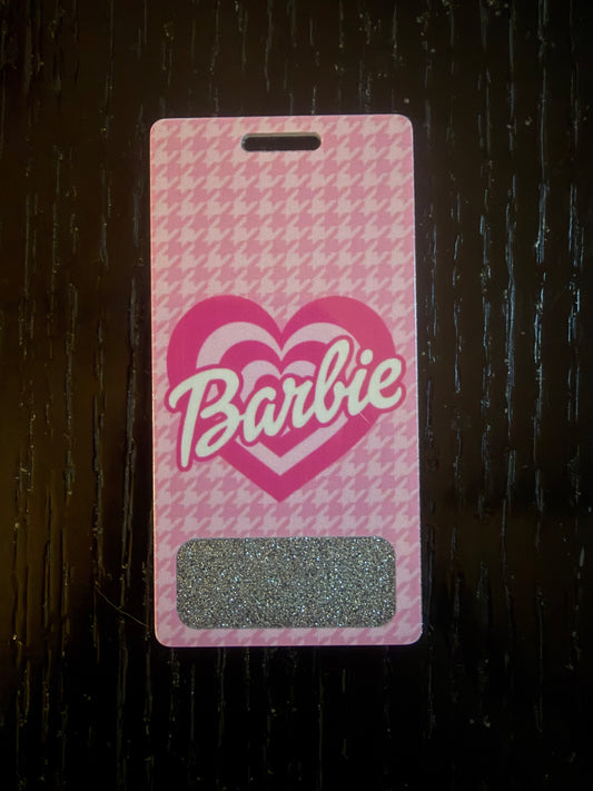 Barbie vertical badge buddy