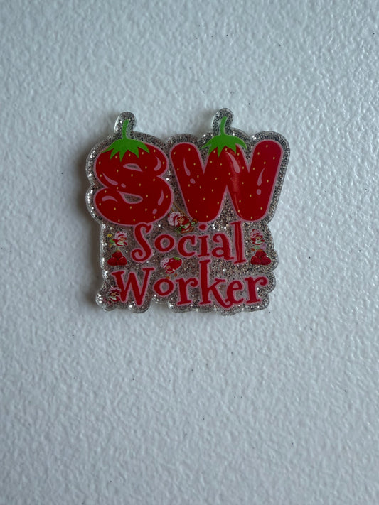 Social worker badge reel