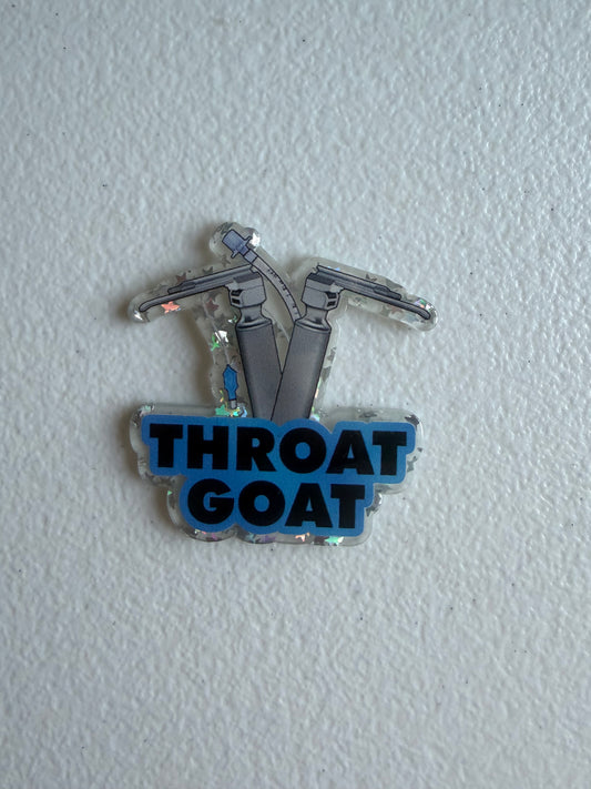Throat Goat badge reel