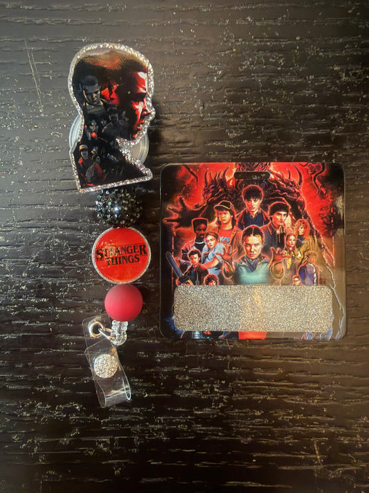 Stranger Things badge reel &  badge buddy