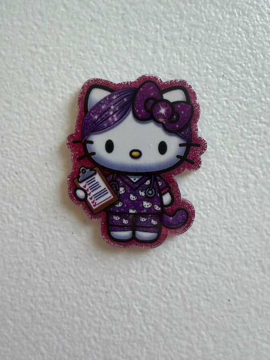 Hello Kitty nurse badge reel