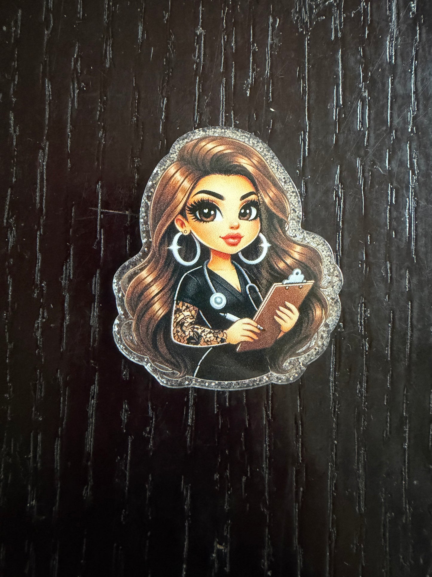 Medical woman badge reel
