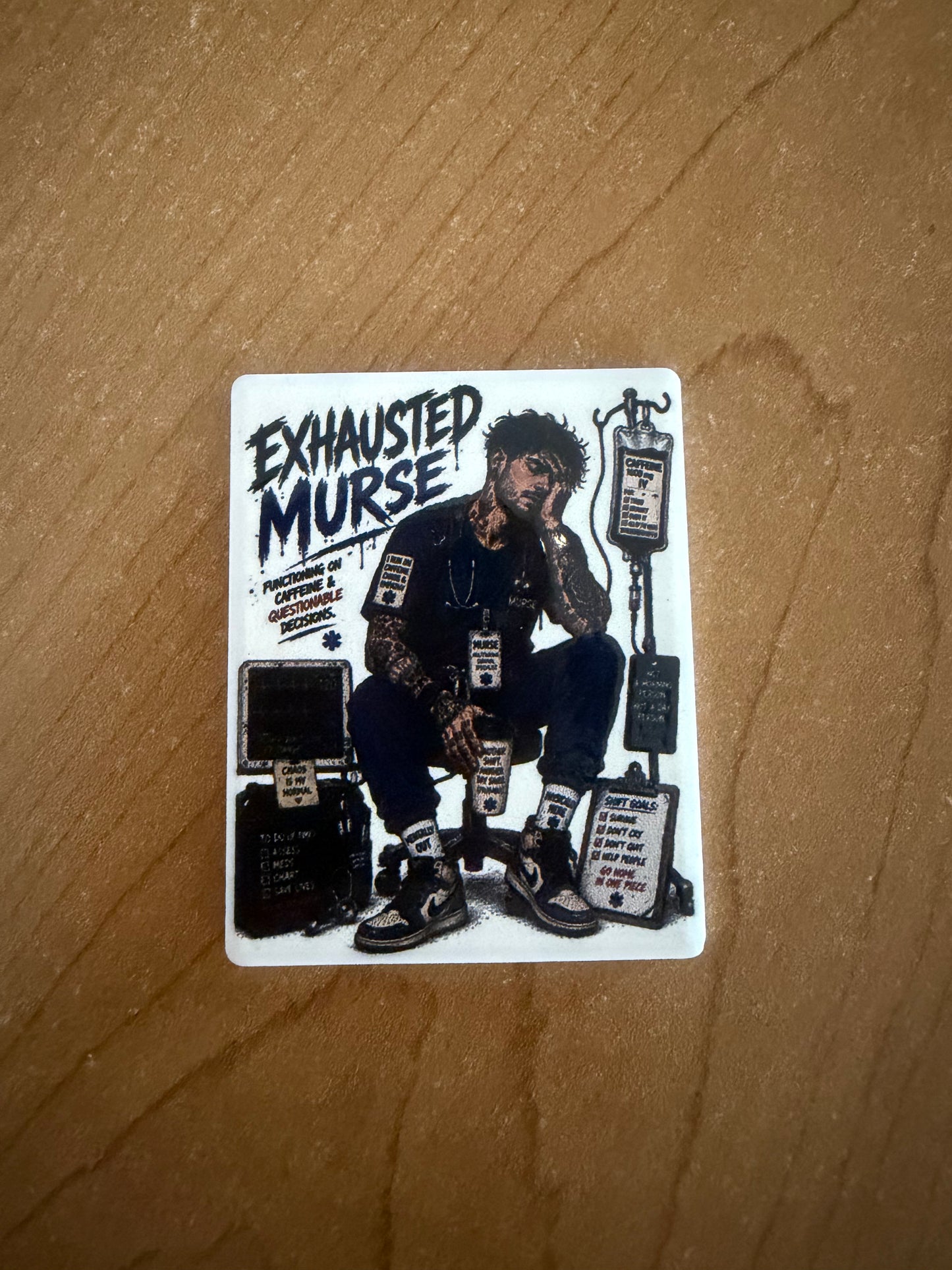 Murse badge reel (no glitter)