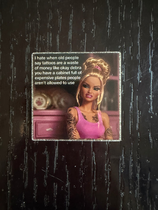 Barbie badge reel