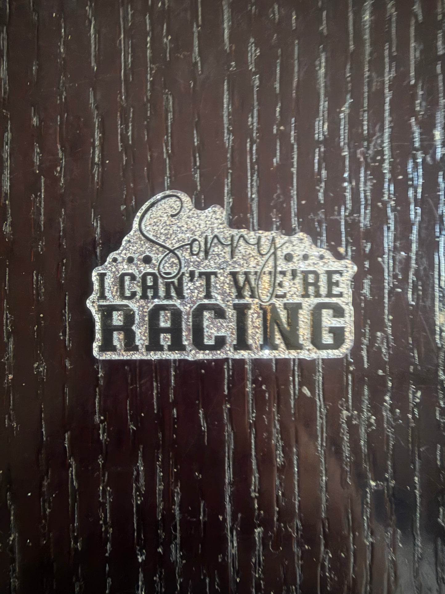 I can’t we’re racing badge reel