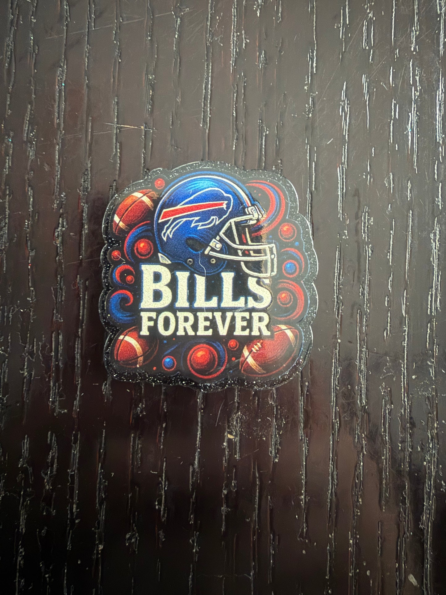 Bills badge reel (no glitter)