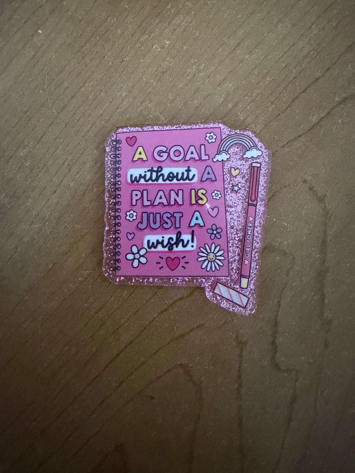 A goal without a plan is just a wish badge reel