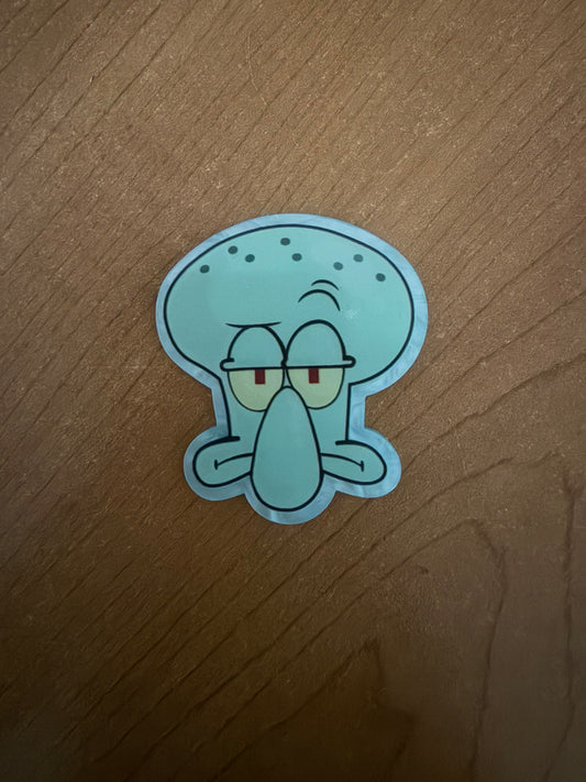Squidward badge reel